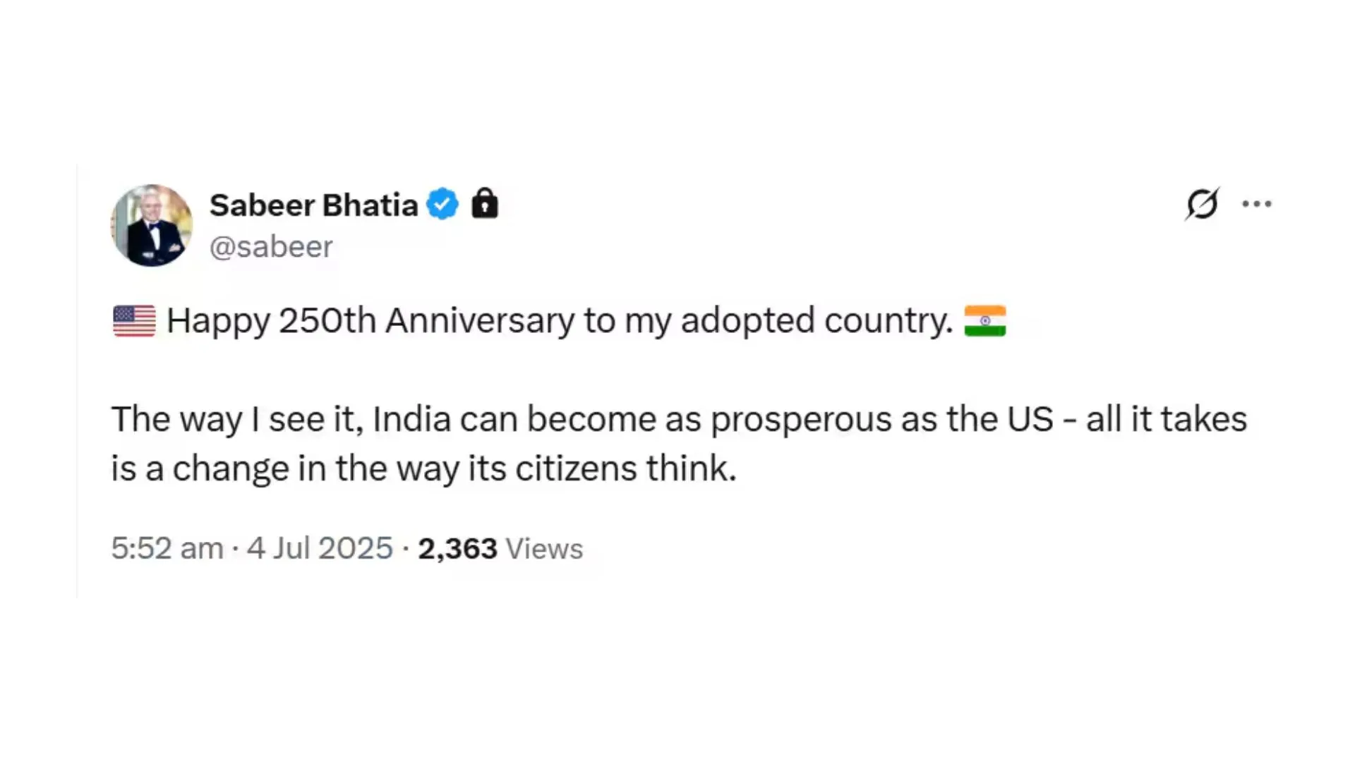 Sabeer Bhatia's Post